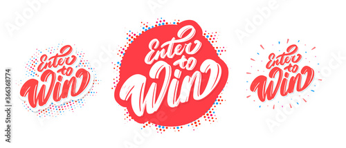 Enter to win. Vector banners set.