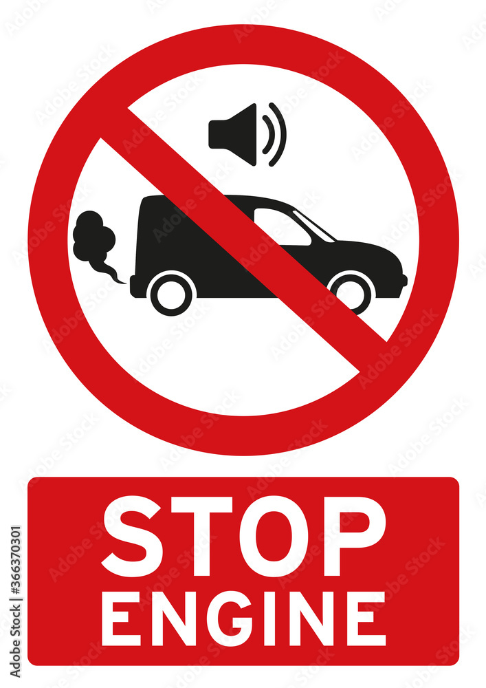 stop enginge poster in english language