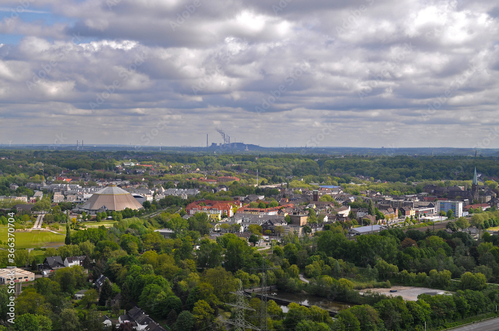 View on the city of Oberhausen, Germany. View on the city of Oberhausen, Germany.