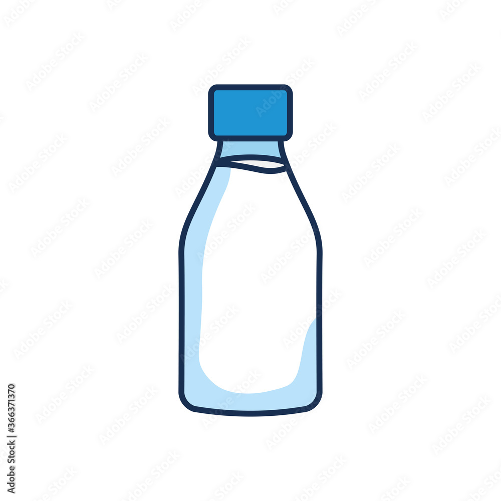 milk bottle icon, line fill style milk bottle icon, line fill style