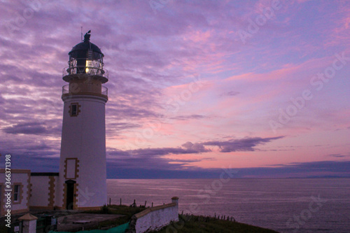 lighthouse at dusk