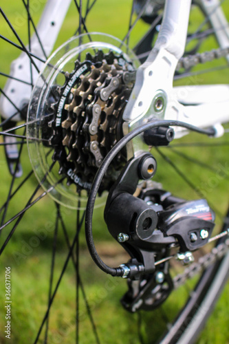 close up of a bicycle