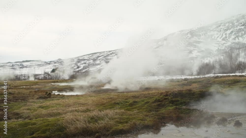 Geyser Valley in the southwest of Iceland Geyser Valley in the southwest of Iceland