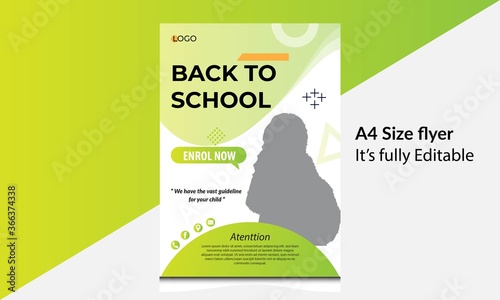 Back to school flyer design template