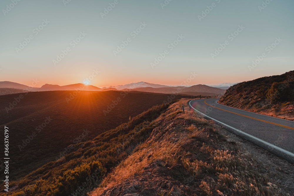 Fototapeta premium sunset in the mountains