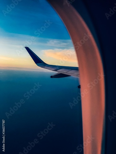Clouds captured from the plane during the dawn in delhi