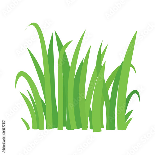 Grass vector cartoon texture. Grass field shape green silhouette plant bush