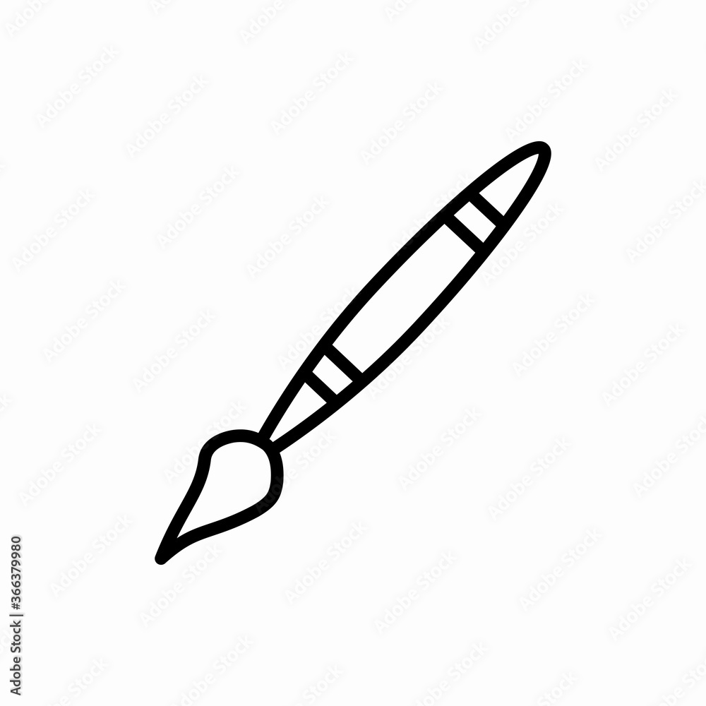 Outline paint brush icon.Paint brush vector illustration. Symbol for web and mobile Outline paint brush icon.Paint brush vector illustration. Symbol for web and mobile