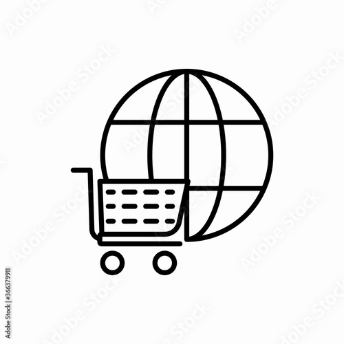 Outline online shopping icon.Online shopping vector illustration. Symbol for web and mobile