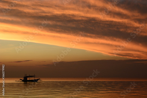 Dusk colours. Boracay Island. Aklan. Western Visayas. Philippines