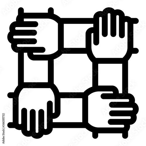 Unity Flat Icon Isolated On White Background