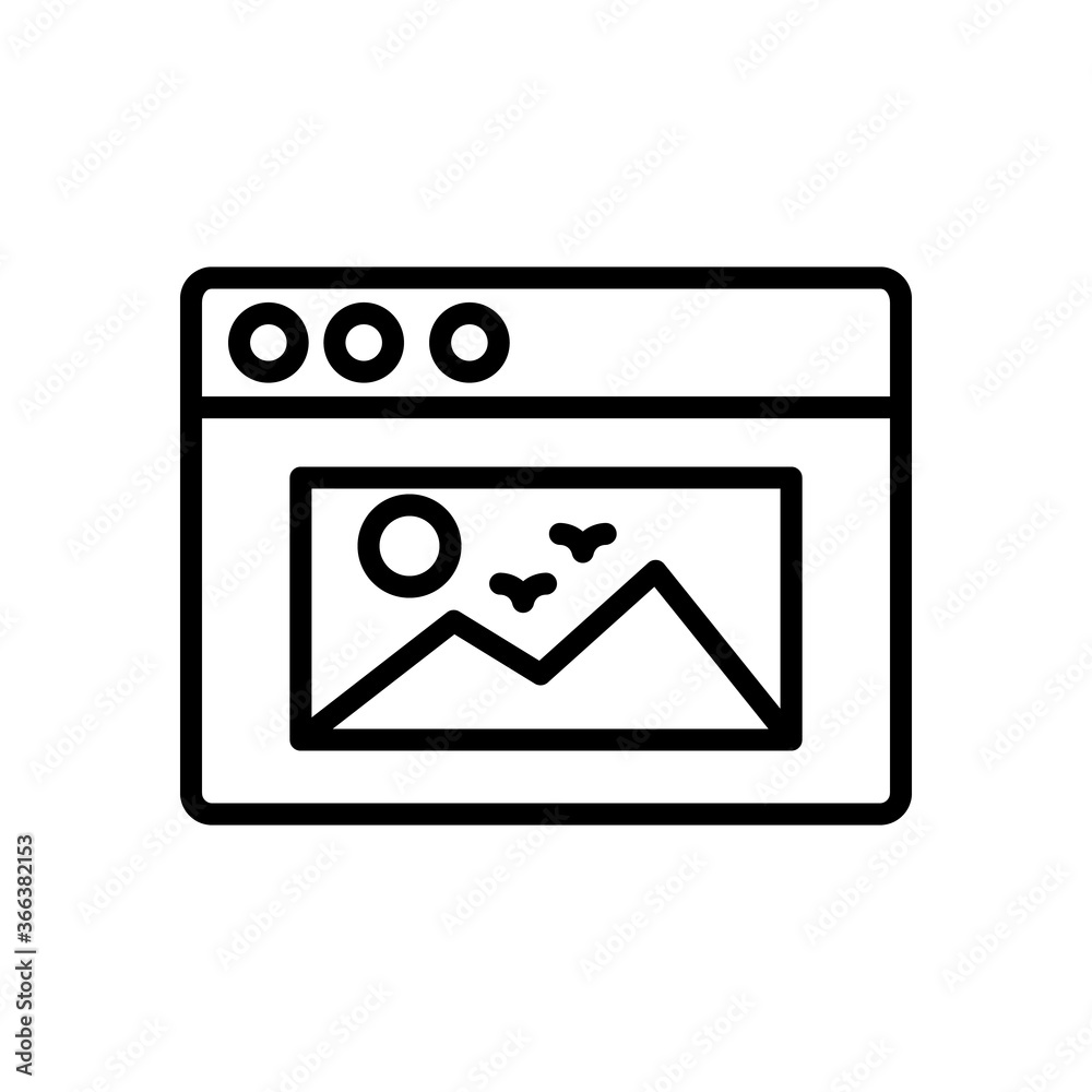 Browser, web site, picture icon. Simple line, outline vector elements of internet explorer icons for ui and ux, website or mobile application Browser, web site, picture icon. Simple line, outline vector elements of internet explorer icons for ui and ux, website or mobile application