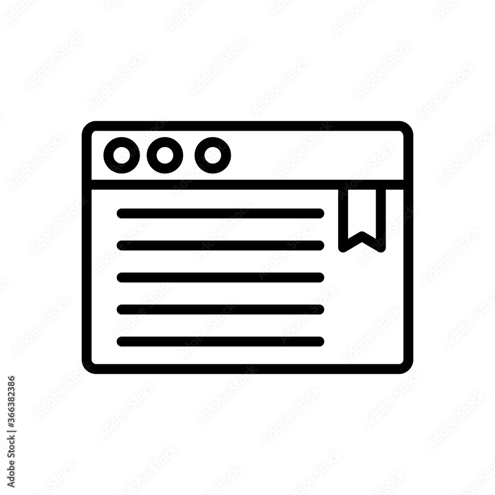 Browser, web site, text, book icon. Simple line, outline vector elements of internet explorer icons for ui and ux, website or mobile application Browser, web site, text, book icon. Simple line, outline vector elements of internet explorer icons for ui and ux, website or mobile application