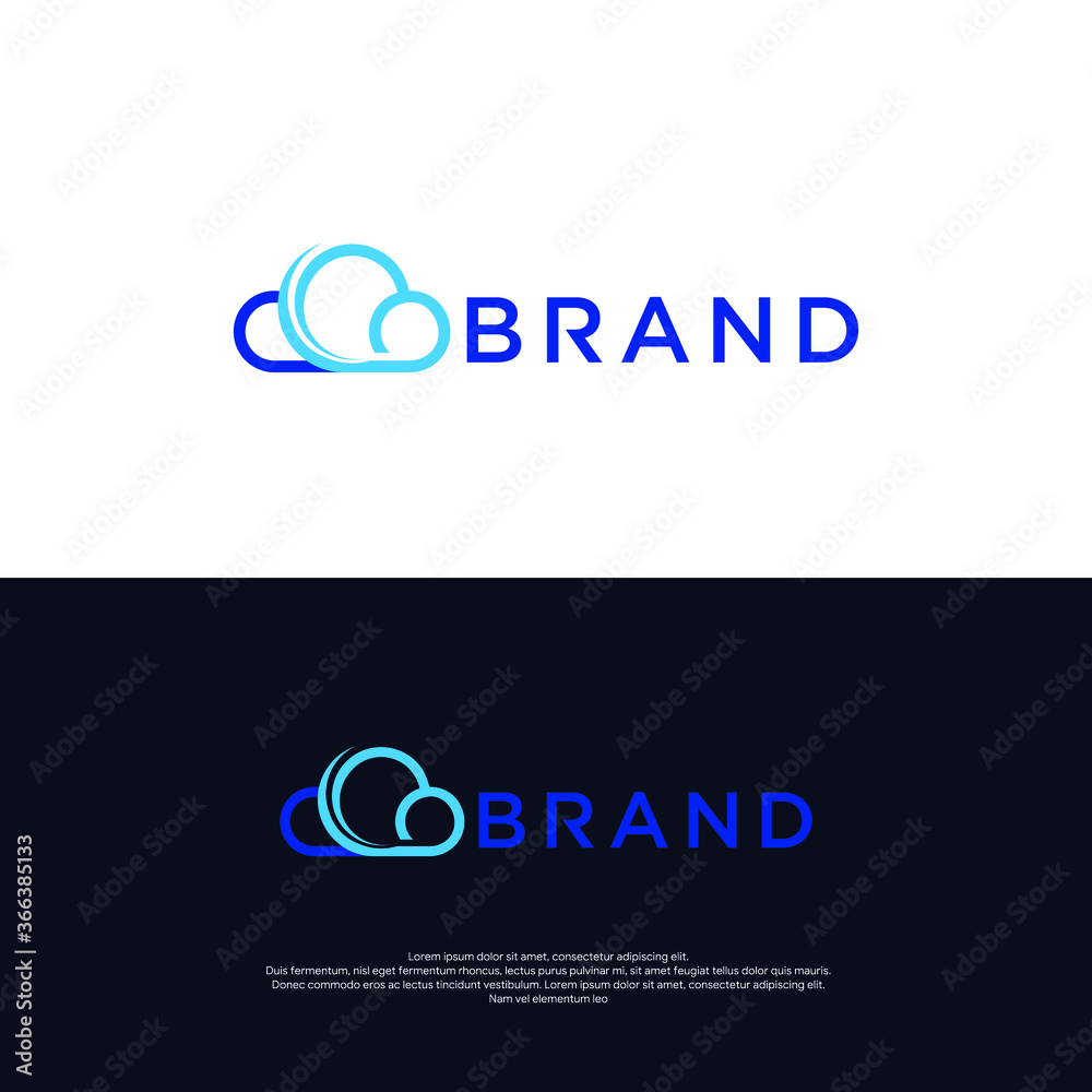 Cloud Tech Logo Design Template