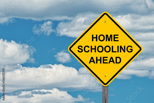 Home Schooling Ahead Warning Sign