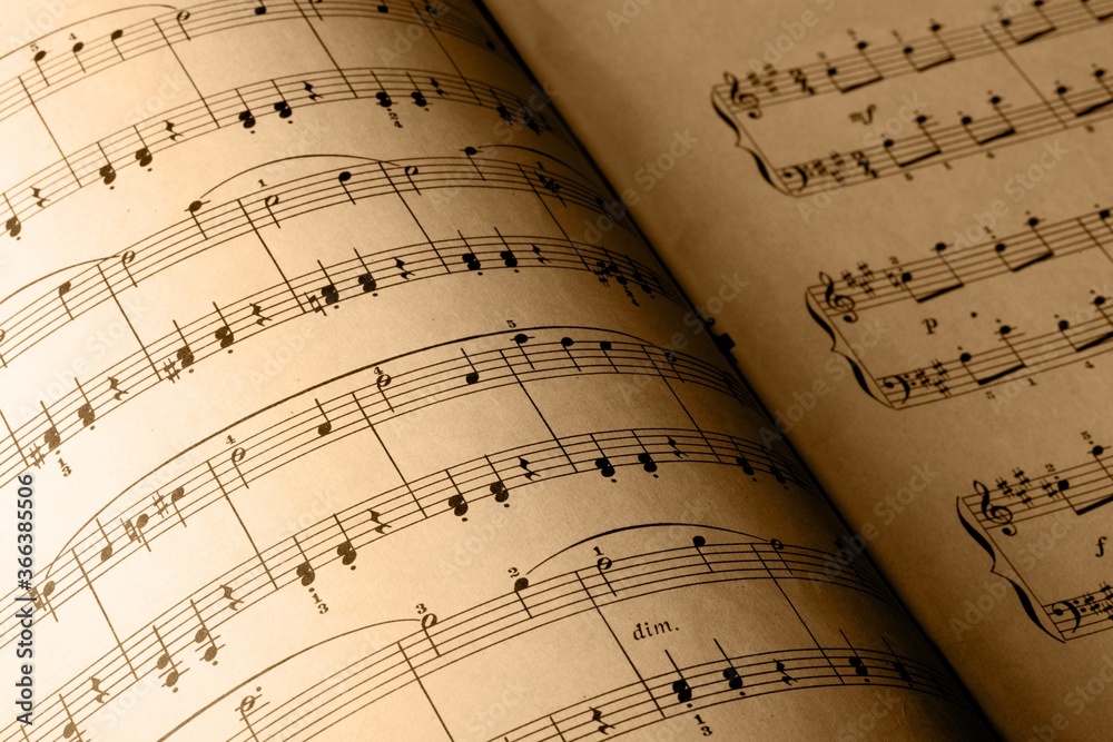 Fototapeta premium Music Book Close-Up