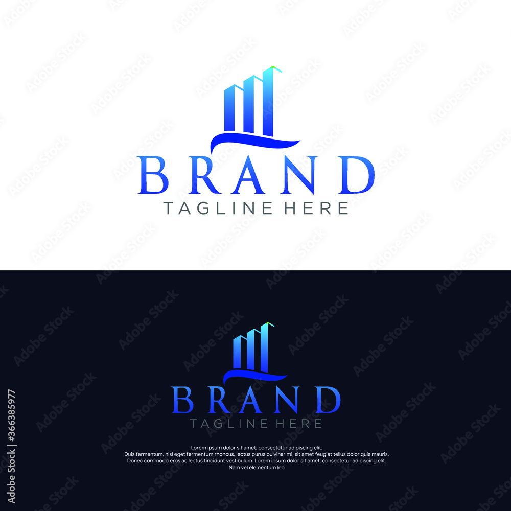 best marketing idea finance logo  business success vector