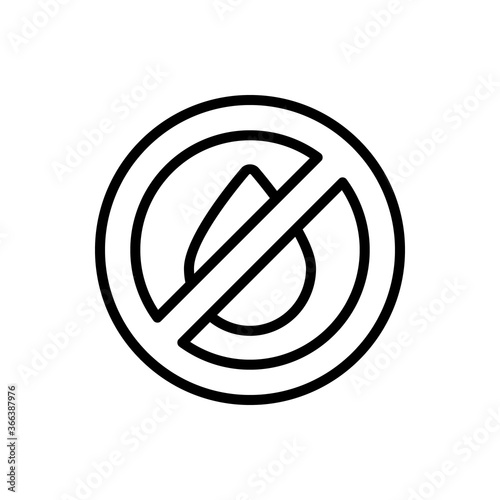 Free Download Prohibition, water icon. Simple line, outline vector elements of aqua icons for ui and ux, website or mobile application - GFXLoad