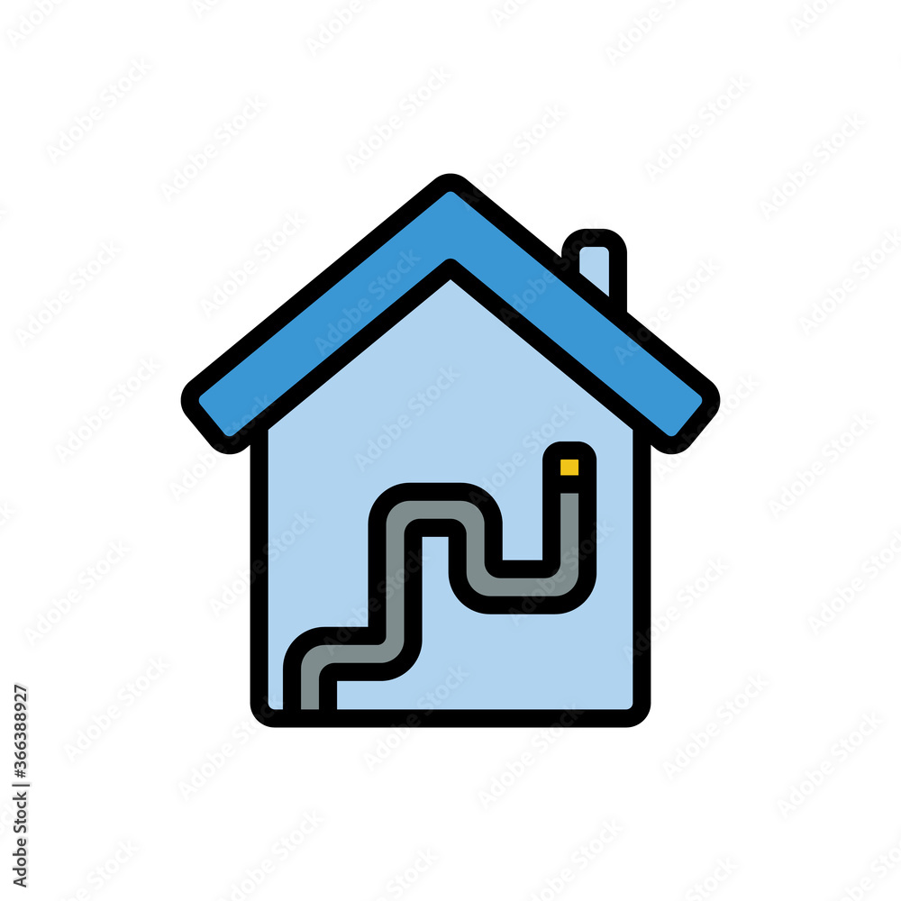 Pipes, water icon. Simple color with outline vector elements of aqua icons for ui and ux, website or mobile application