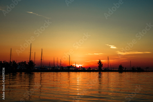 sunset in the harbor © joi