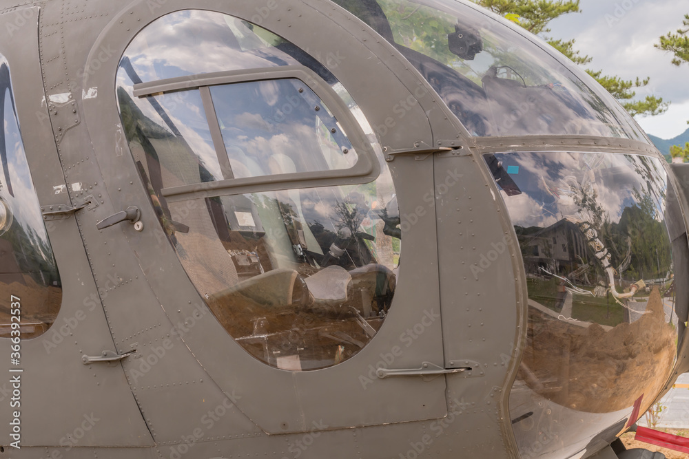 Army helicopter right side door