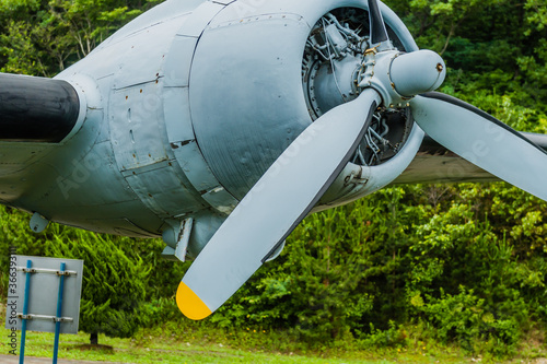 Closeup of radial engine