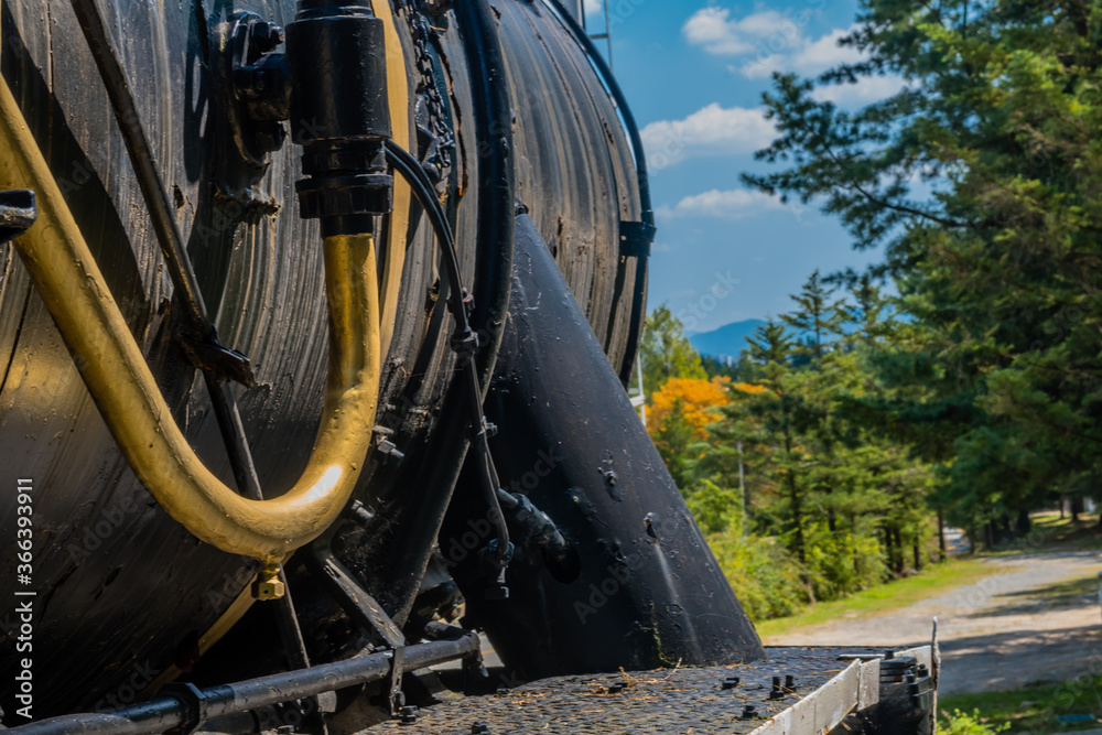 Fototapeta premium Antique steam engine locomotive
