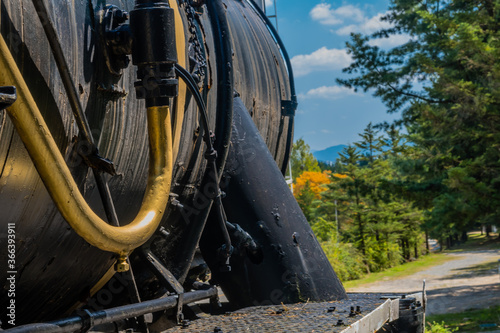 Antique steam engine locomotive