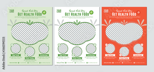 Food flyer for restaurant and fast food shop