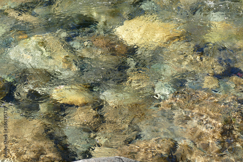 Ripple patterns in waters of Teanaway creek photo