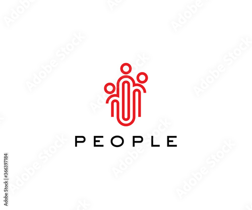 People logo icon design vector
