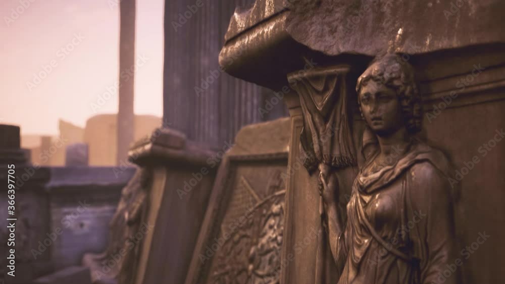 Ancient City,  3D Animation with real photo-scanned archaeological sites and art. 