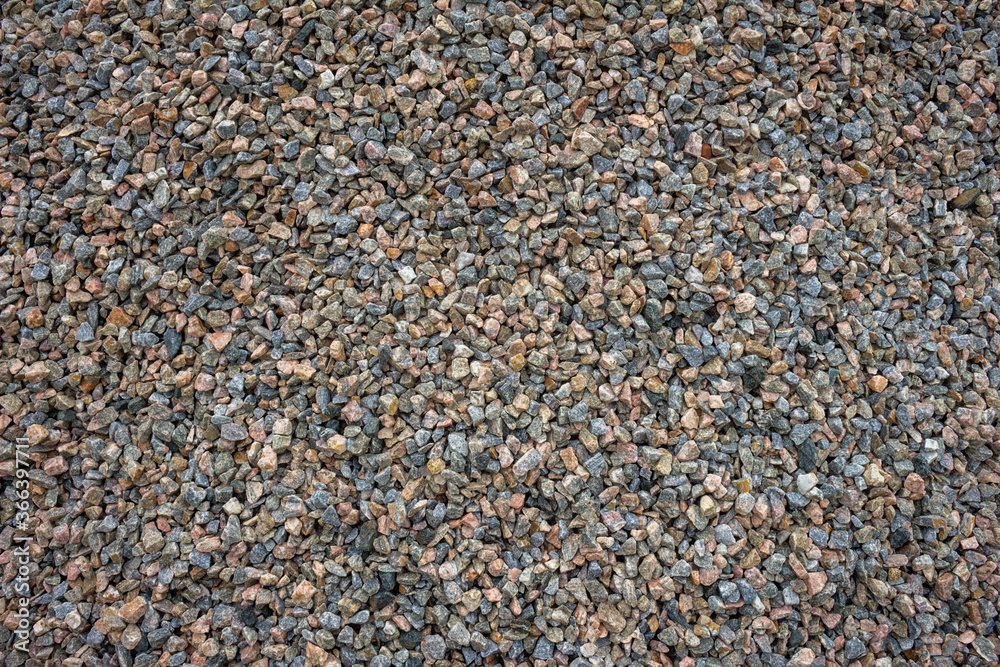 Small broken stones used for construction. Natural material for columns and bases of buildings. Small broken stones used for construction. Natural material for columns and bases of buildings.
