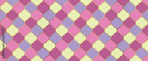 Moroccan Seamless Mosaic Design. Seamless Moroccan Ornament Eid Mubarak Muslim 