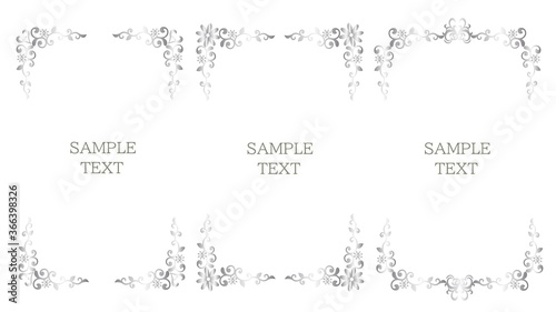 エレガントなフレーム素材のセット