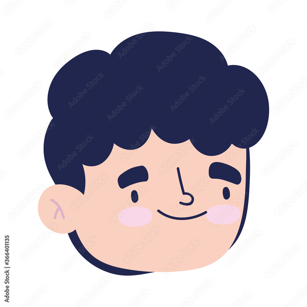 happy man face cartoon character isolated design icon happy man face cartoon character isolated design icon