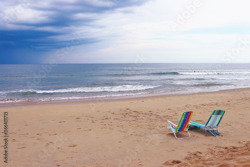 beach chair on the beach