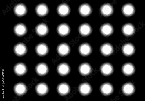 abstract many bright white circle stars on black backfround