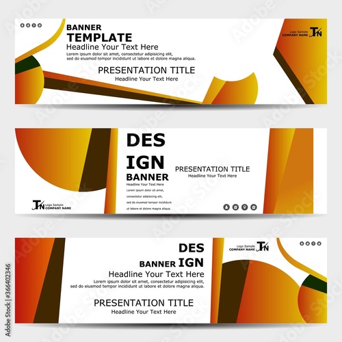 Horizontal banner template design.
Design a standard size and simple template for business and advertising.