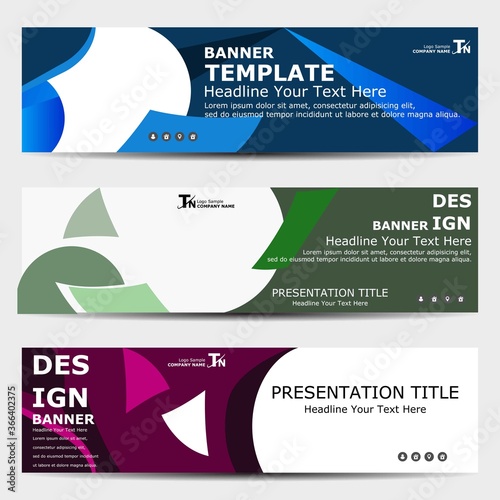 Horizontal banner template design.
Design a standard size and simple template for business and advertising.
