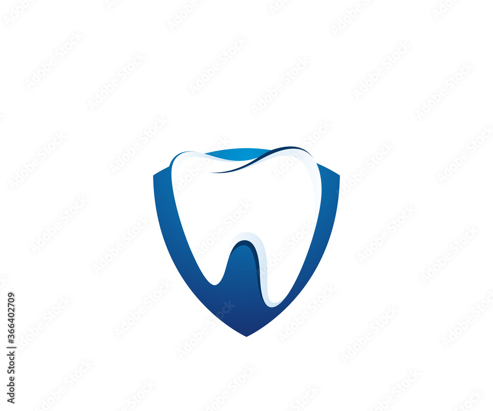 Tooth protection logo design template Tooth protection logo design template