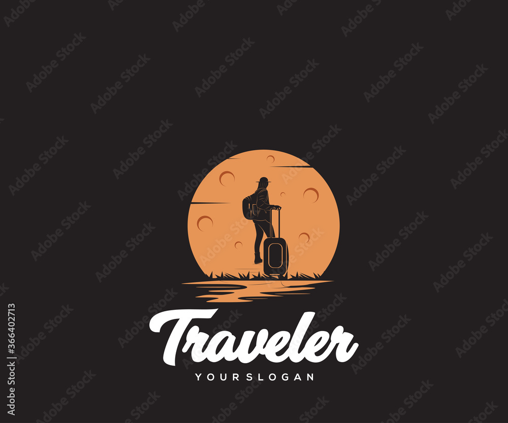 Traveler logo design template