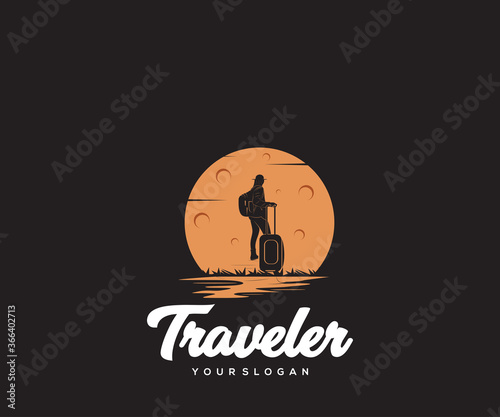 Traveler logo design template