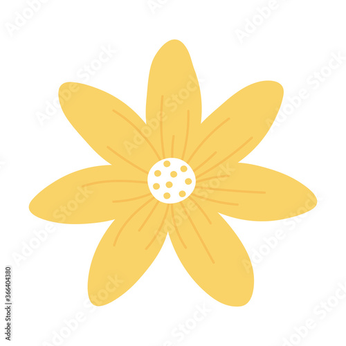 cute flower delicate decoration cartoon isolated icon design