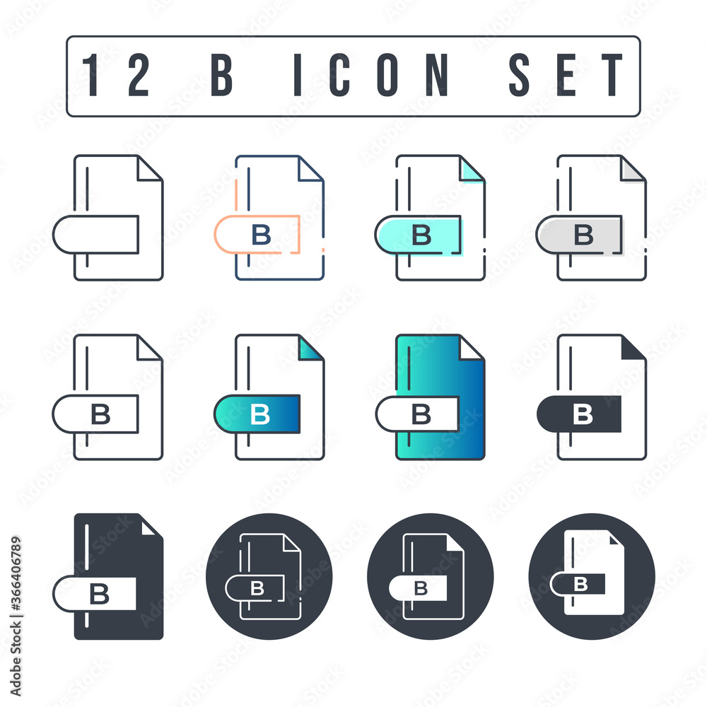 B File Format Icon Set. 12 B icon set. B File Format Icon Set. 12 B icon set.
