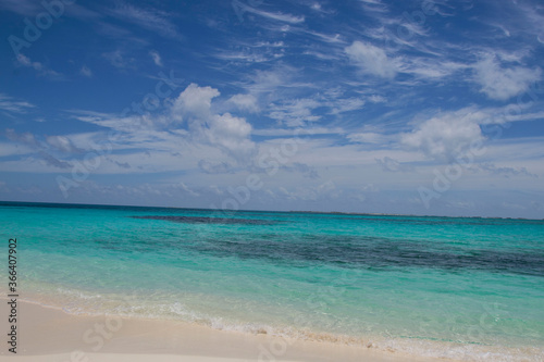 tropical beach with blue sky los roques venezuela