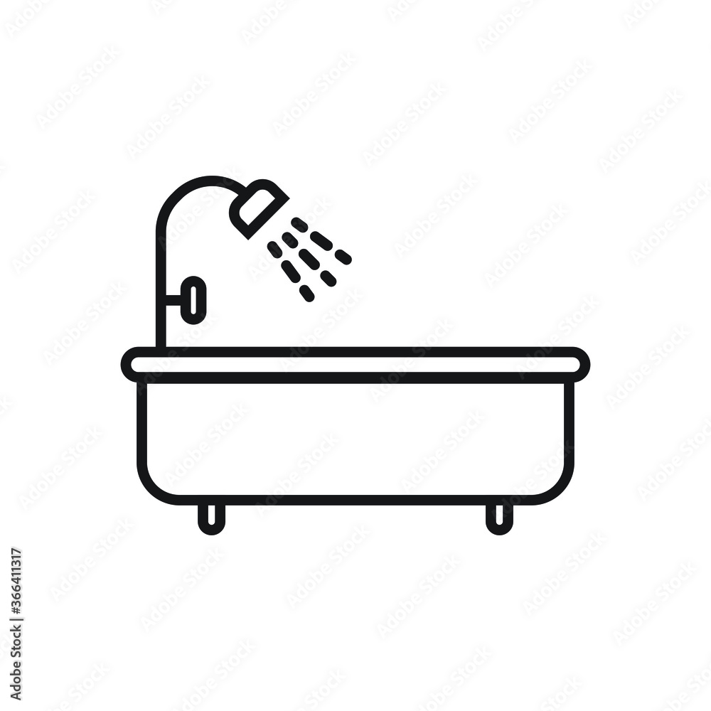 Shower bath icon design. vector illustration Shower bath icon design. vector illustration