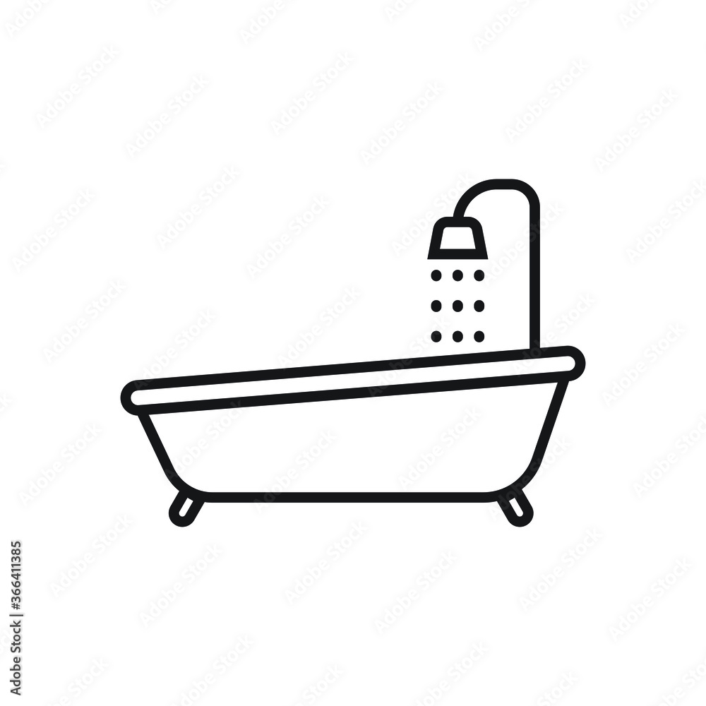 Shower bath icon design. vector illustration Shower bath icon design. vector illustration