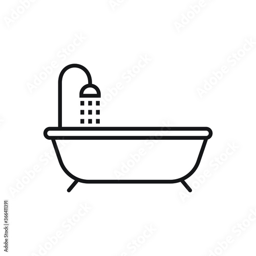 Shower bath icon design. vector illustration