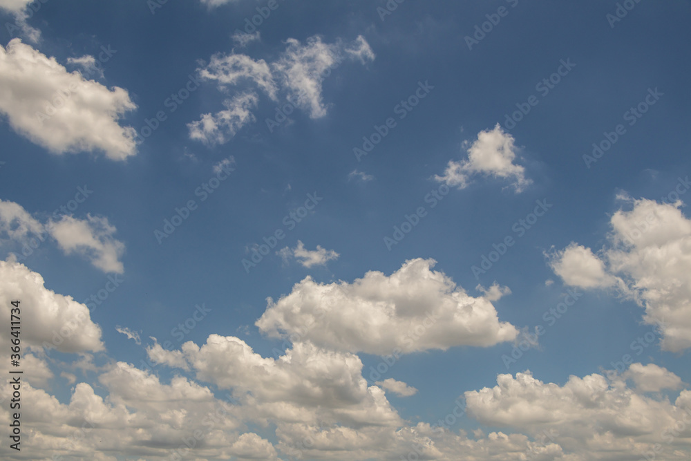 Fototapeta premium Beautiful sky and clouds in soft color.Soft cloud in the sky background blue tone.